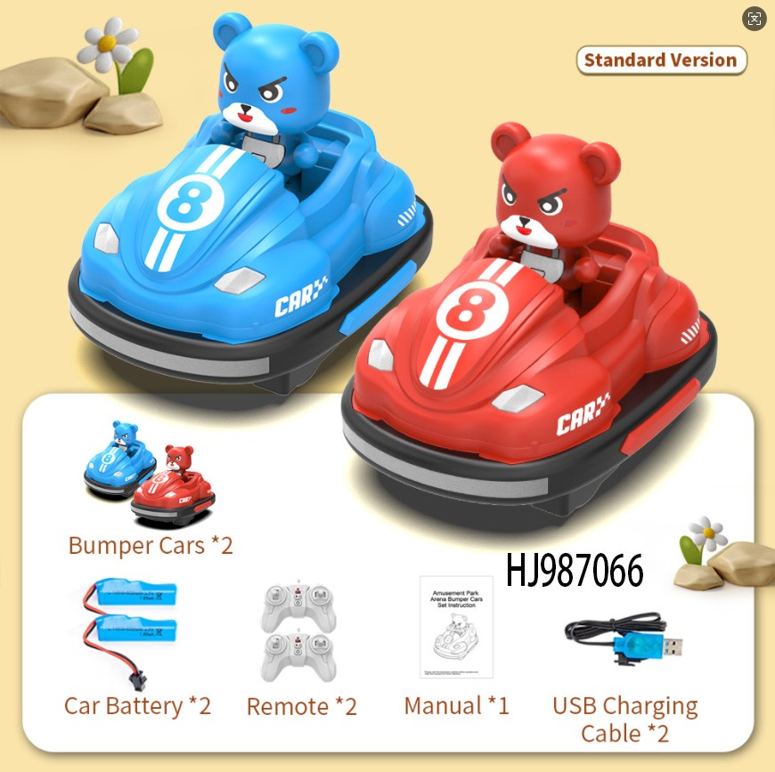 2.4G Battle RC Car with LED Lights &amp; Music Competitive Racing Game for Kids