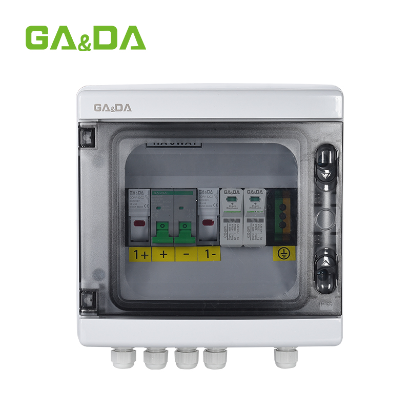 IP65 Plastic PV Combiner Box 1 in 1 out Waterproof 500V Solar DC 2 String 1000V Junction Box