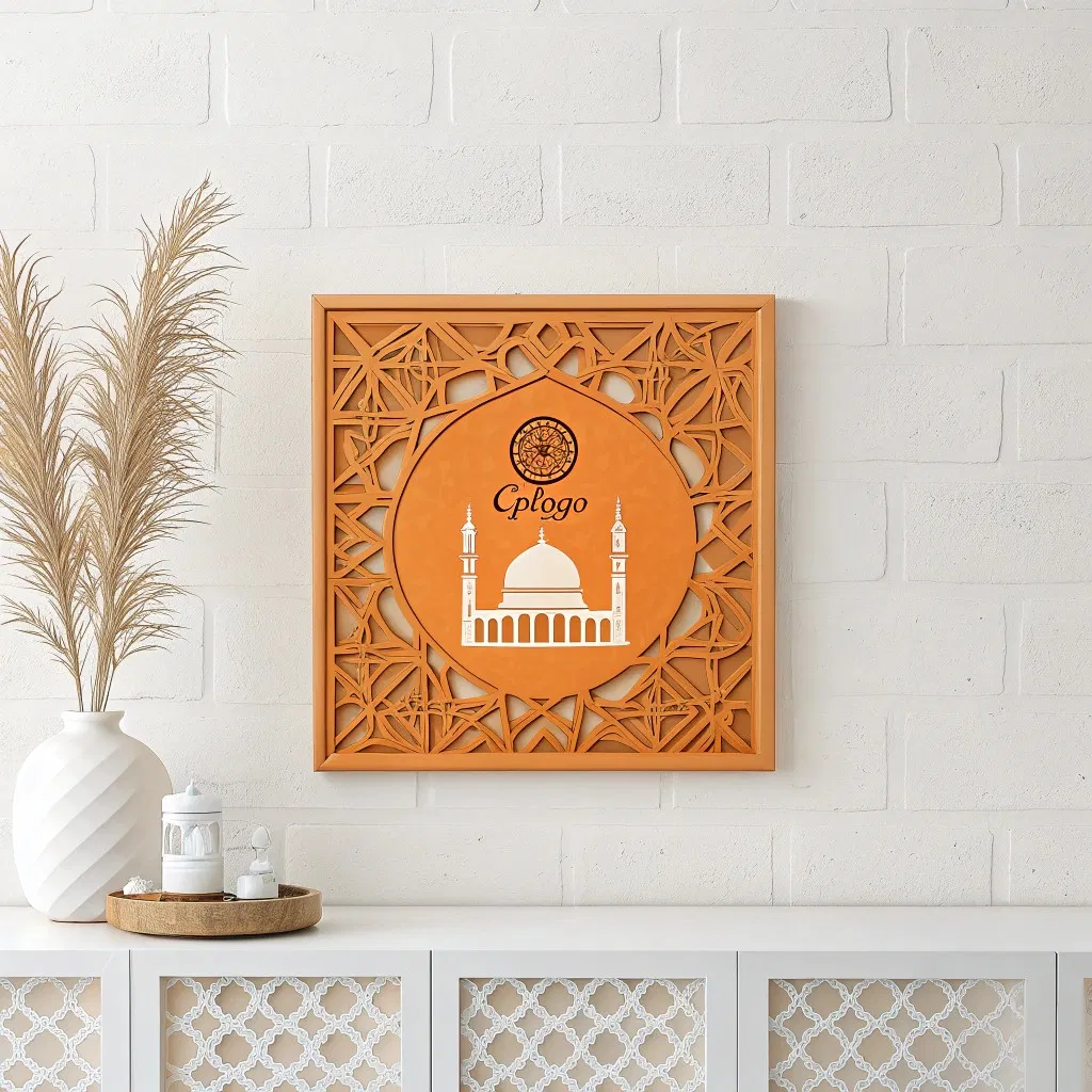 Customized Modern Metal Kalima Calligraphy Ancient Wood Wall Islamic Art