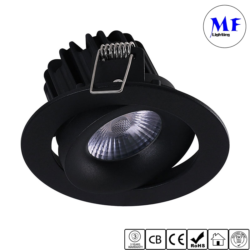 Factory Price 7W IP54 High CRI Aluminum Housing Square Recessed Downlight Interior Lighting LED Ceiling Down Light