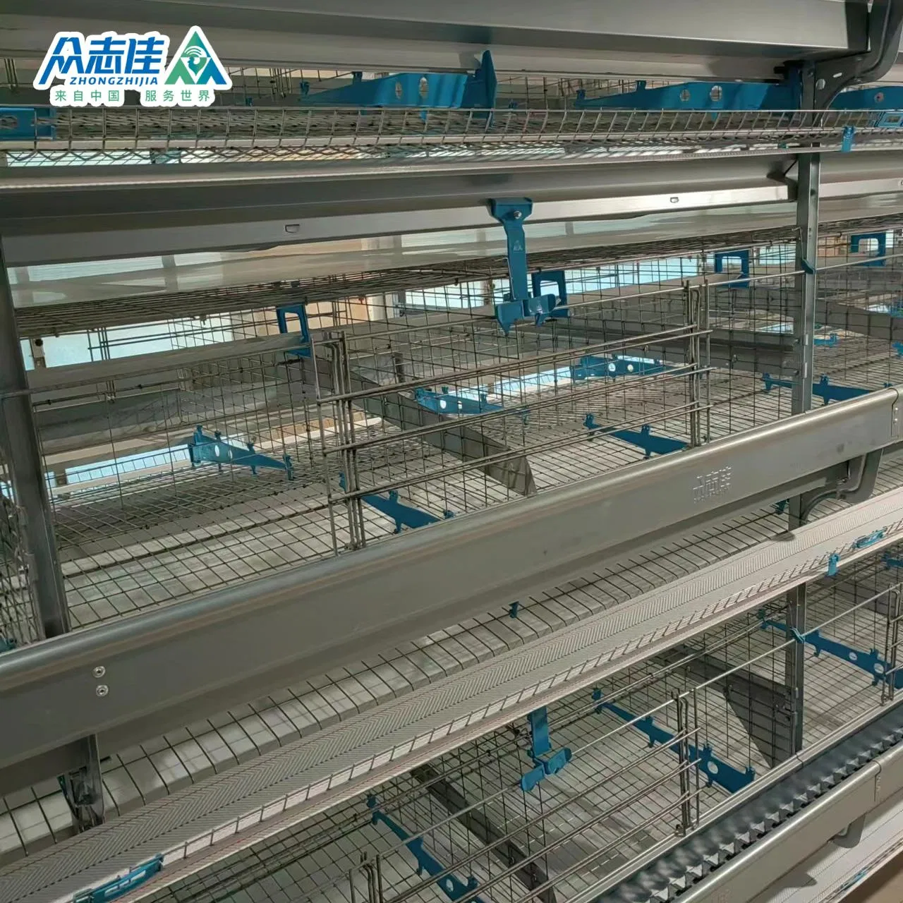 Hot Galvanized H Type Broiler Layer Battery Cage with Environmental Control System Poultry Farming Machine Cage-Coop-for-Poultry-Livestock