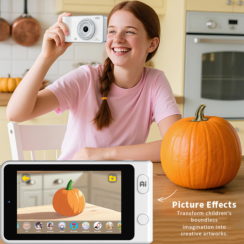 OEM/ODM Smart 13MP Dual Camera Educational Ai Vision Learning Multi-Language Gift for Kids Photography Cameras for Beginners