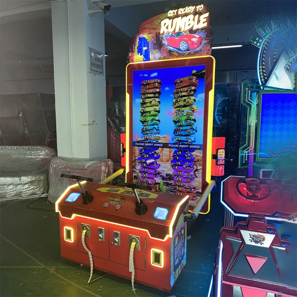 Junkyard Rumble 2-Player Arcade Fighting Game Machine-Retro Themed Competitive Battle Game with Ticket Redemption