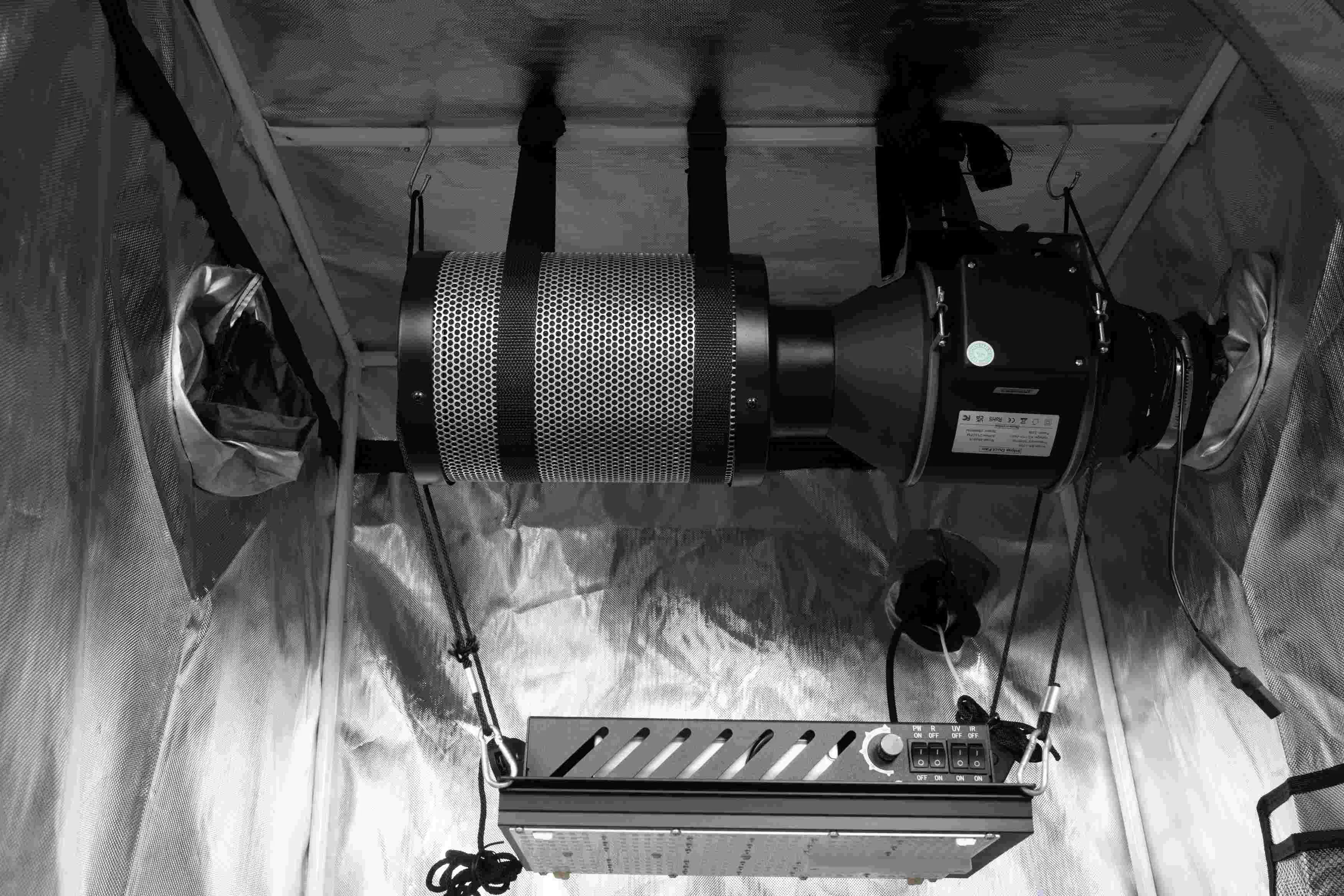 150W Single Channel Seedlings Full Grow Tent Kit IR Red Commercial LED Hydroponic Growing Grow Tent Kit with 301h Evo (RoHS) for Growing Weed