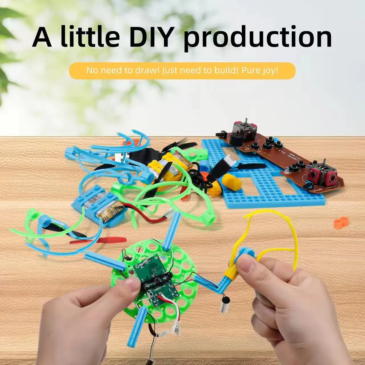 DIY Quadcopter Building Kit New RC Drone with Detachable off Road Car Indoor Flying Vehicle
