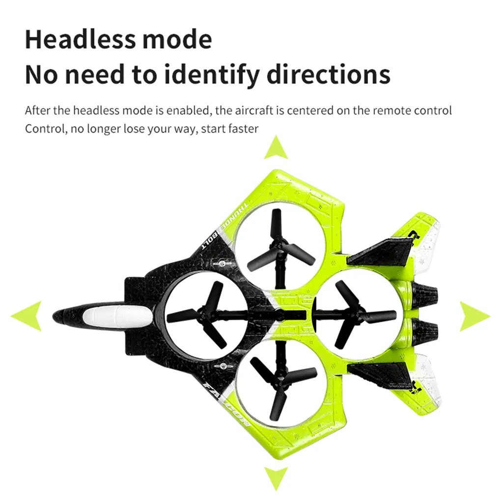 RC Drone Kids Children Toys Gravity Induction Foam Remote Control Plane Warplane with Light