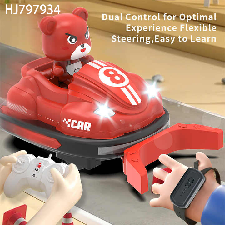 2.4G Battle RC Car with LED Lights &amp; Music Competitive Racing Game for Kids