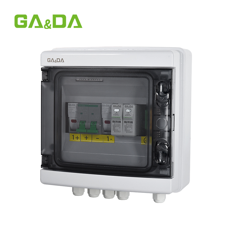 IP65 Plastic PV Combiner Box 1 in 1 out Waterproof 500V Solar DC 2 String 1000V Junction Box