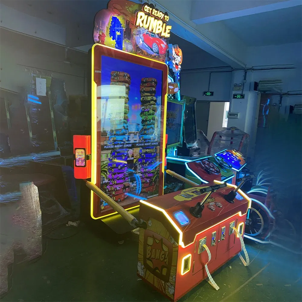 Junkyard Rumble 2-Player Arcade Fighting Game Machine-Retro Themed Competitive Battle Game with Ticket Redemption