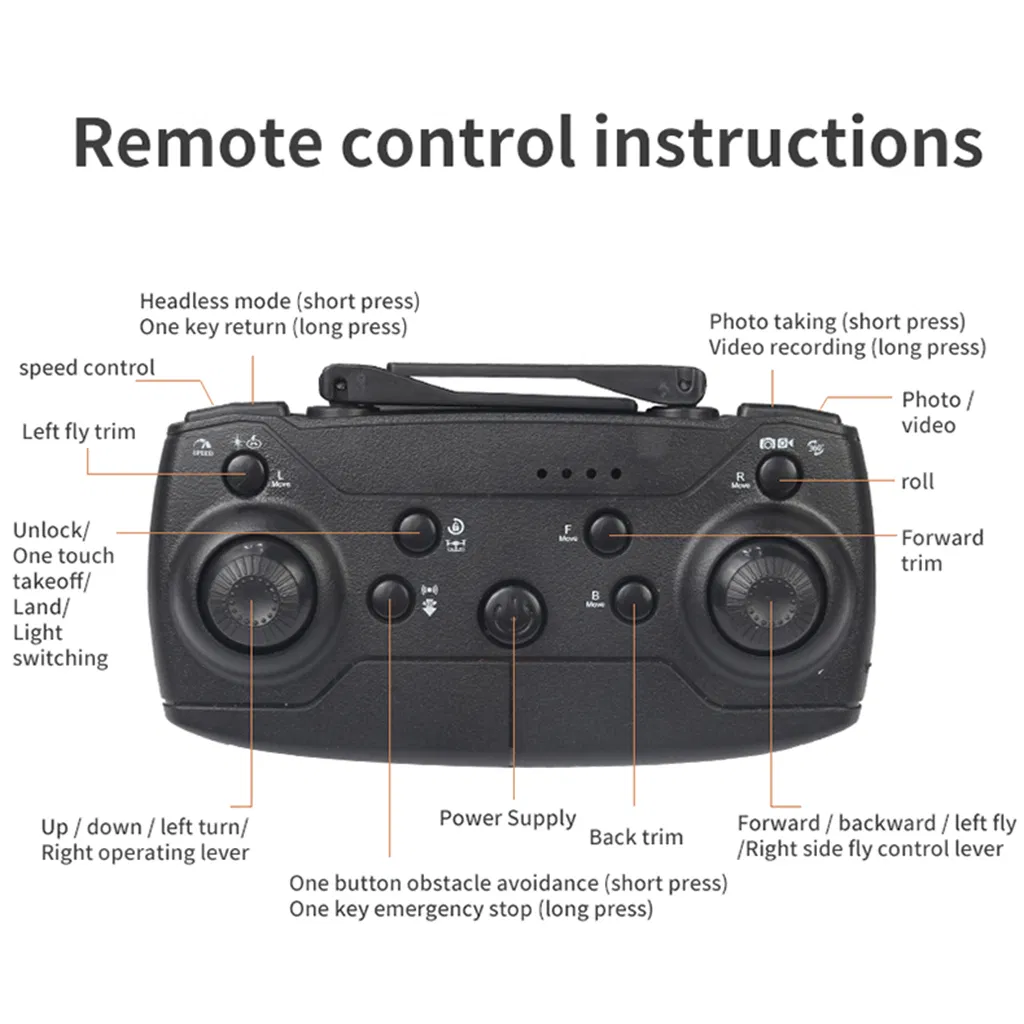 Hot Selling Kids Drone Folding Quadcopter Transmission Remote Control Quadcopter Toys Camera Drone Toys with Two Lens