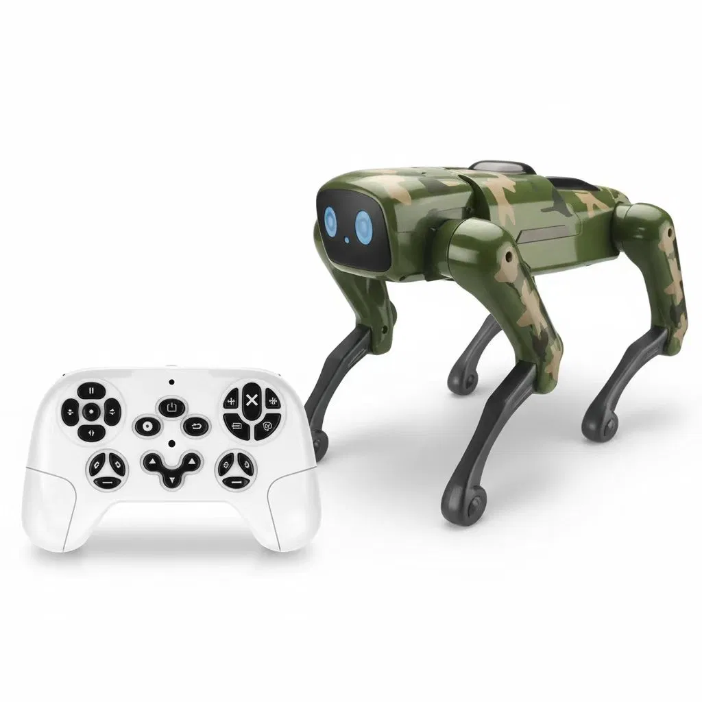 2.4G Remote Control Programmable Smart Robot Dog Interactive Mech Guardian with 20+ Stunt Actions, Rechargeable Kids Educational Toy