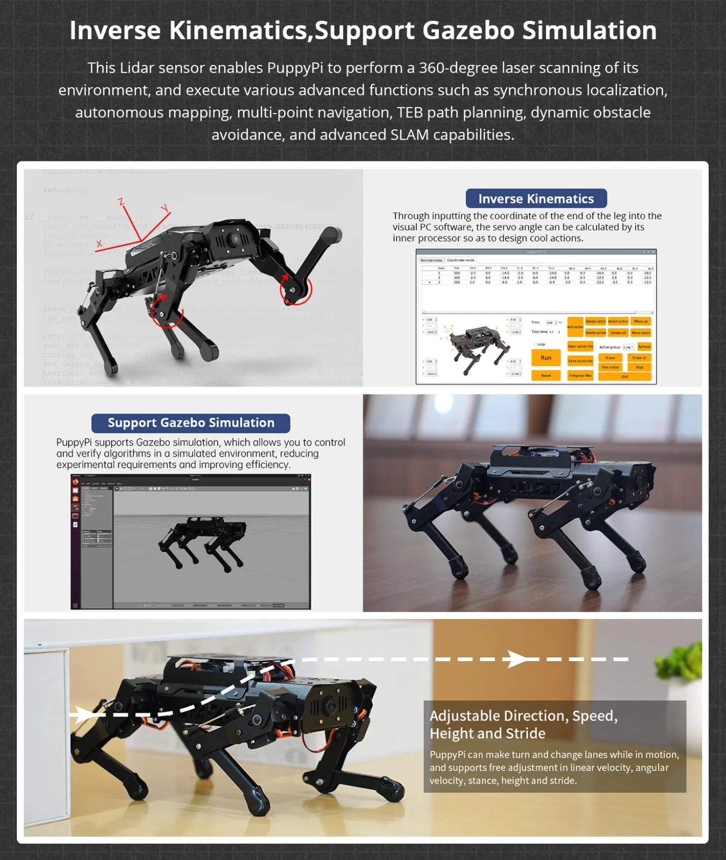 Stem Artificial Intelligence Education Electronic Smart Robot Bionic Dog Toy DIY Programming Robotics Kit for Adults