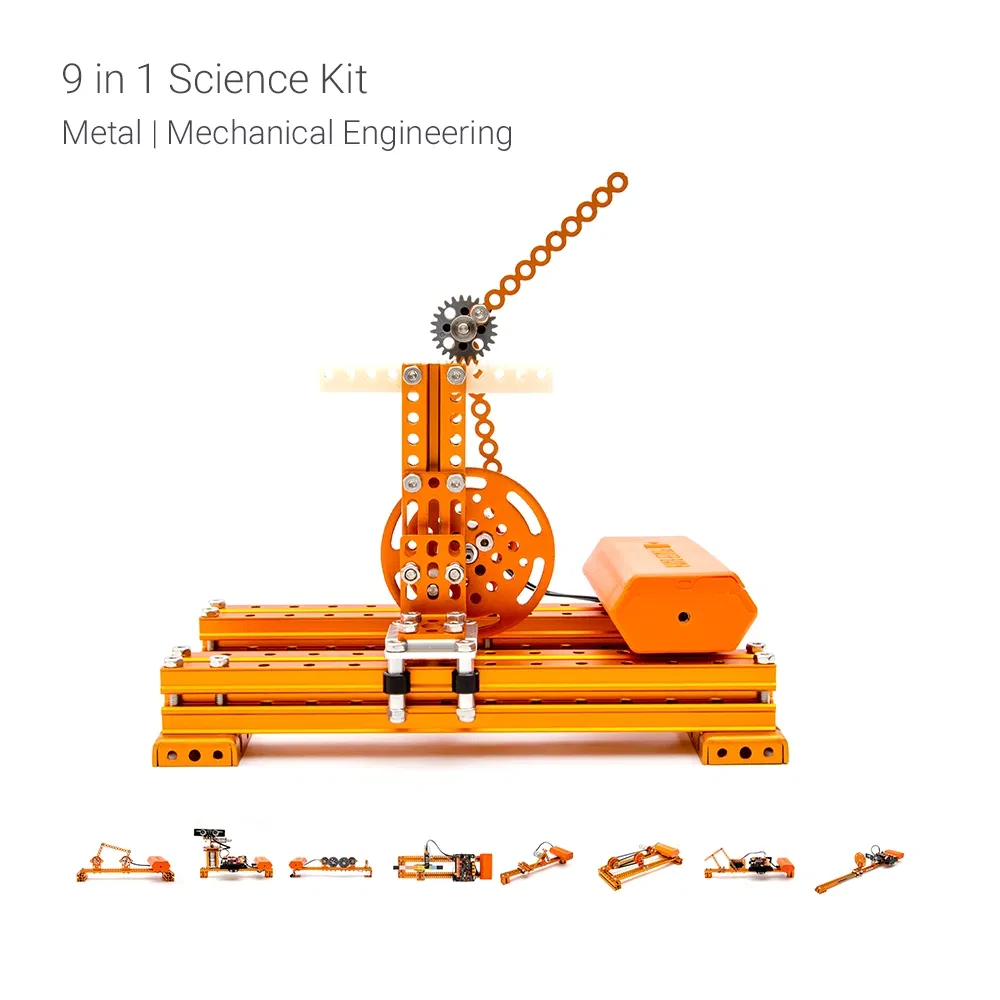 Popular 9 in 1 Science Kit Metal Mechanical Engineering Stem Robot for School Classroom