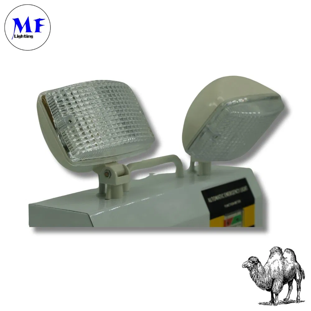 Factory Price IP65 Waterproof Fireproof ABS Dual-Head Backup Adjustable Hotel Basement Emergency Exit LED Light for Indoor Safety Lighting