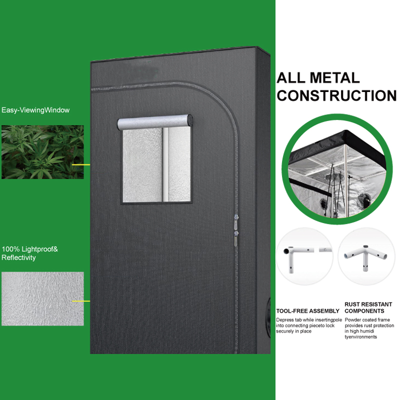 600 Watt Growing LED Marijuana Grow Tent Kit Full-Cycle Greenhouse Plant Grow LED Grow Tent Kit with Evo (EMC) for Indoor Plant