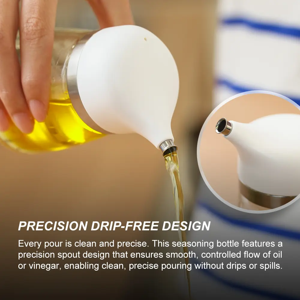 Custom Compact Olive Oil Dispenser with Drip-Free Press Control