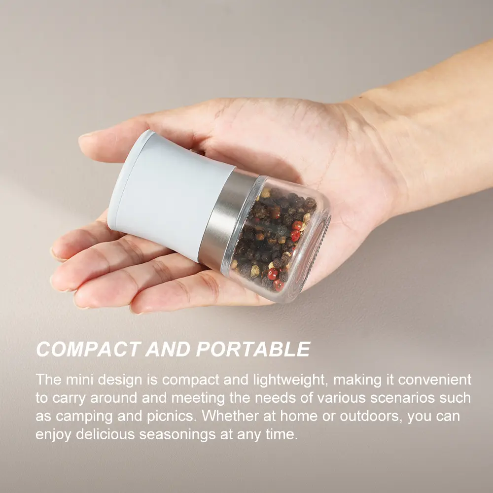 Custom Mini RPET Pepper Grinder with Adjustable Ceramic Burr