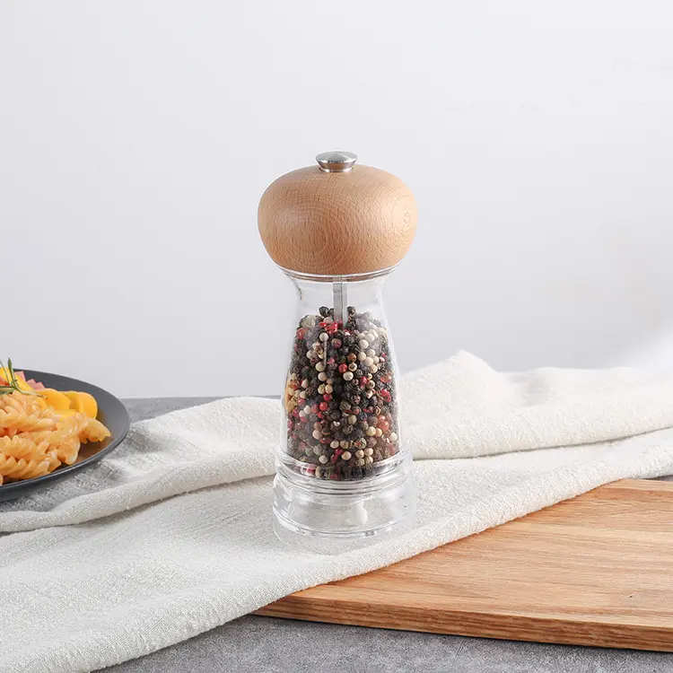 Custom Logo Pepper Mill Wooden 