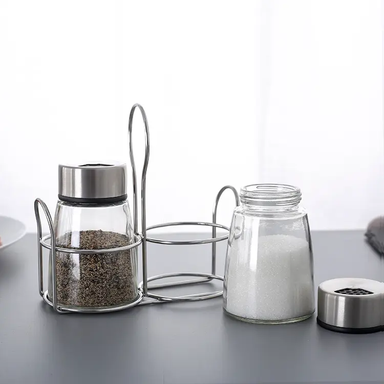 ODM Bulk Stainless Steel Salt And Pepper Shaker Set with Glass Jar Manufacturers, Exporters