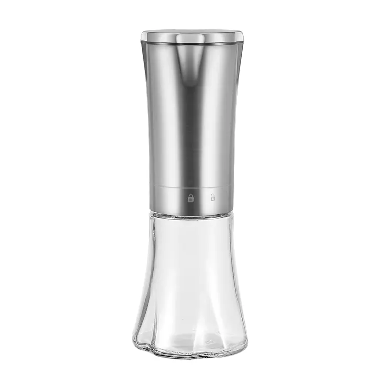 Custom Metal Battery Operated Pepper Grinder with Ceramic Burr 