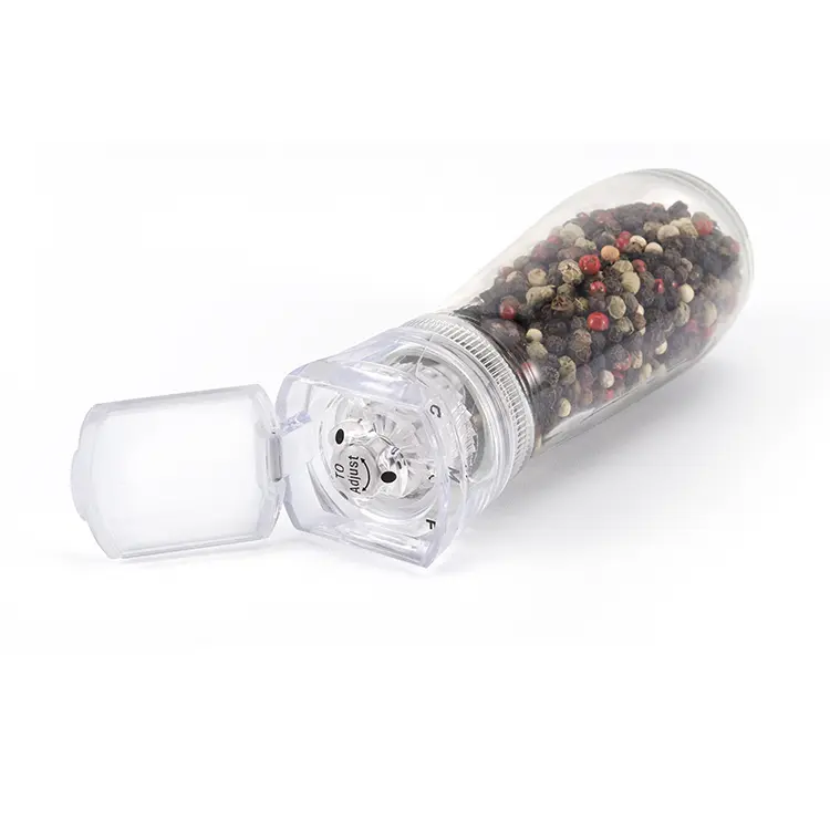 Wholesale Adjustable Plastic Salt and Pepper Grinder with Plastic Burr