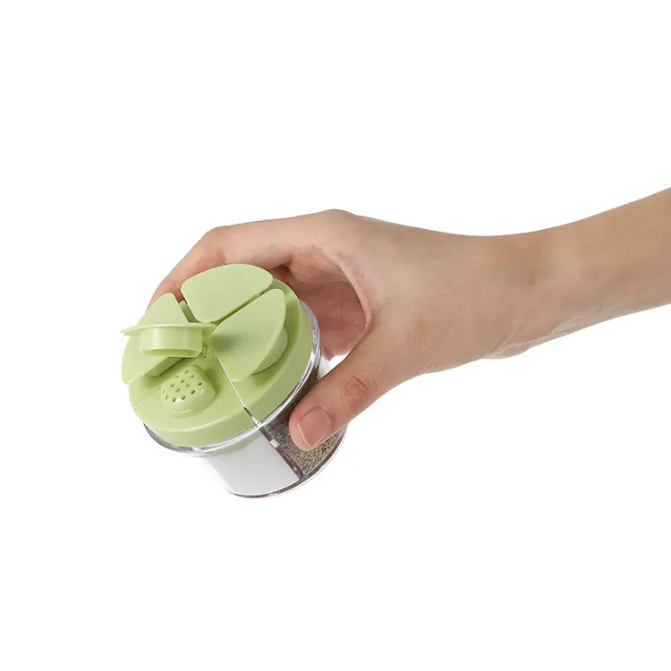 Custom 4-Compartment Spice Shaker with Independent Dispensing Lids