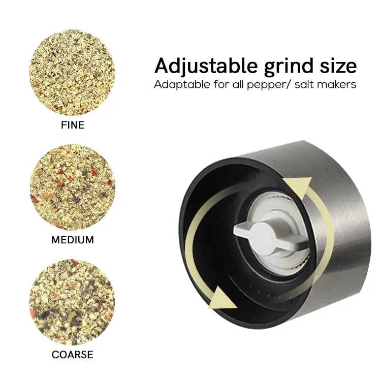 ODM 350ml Pepper Grinder with Adjustable Ceramic Burr