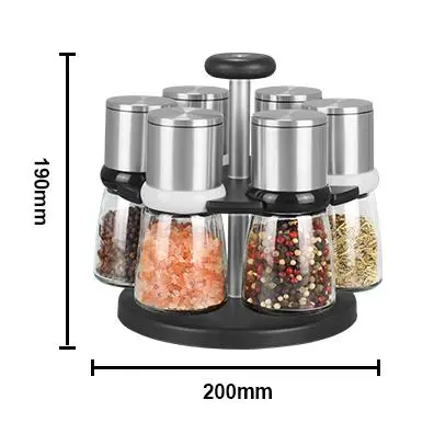 Wholesale 6-Piece Pepper Salt Grinder Set