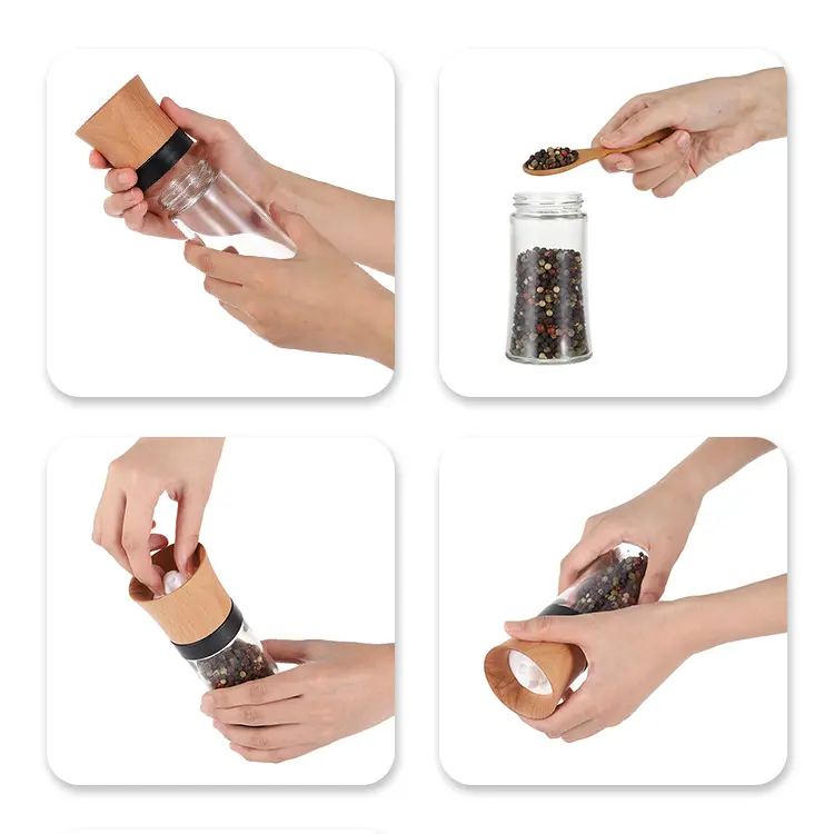 Wholesale Customized Wood Spice Grinder by Hand 3
