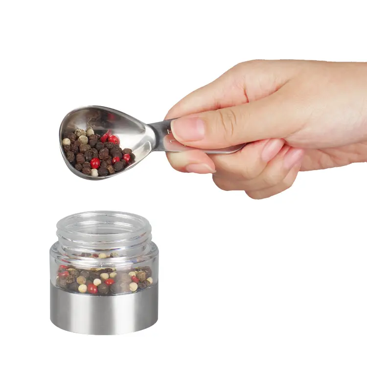 Custom Metal Salt and Pepper Grinder with Stackable Design