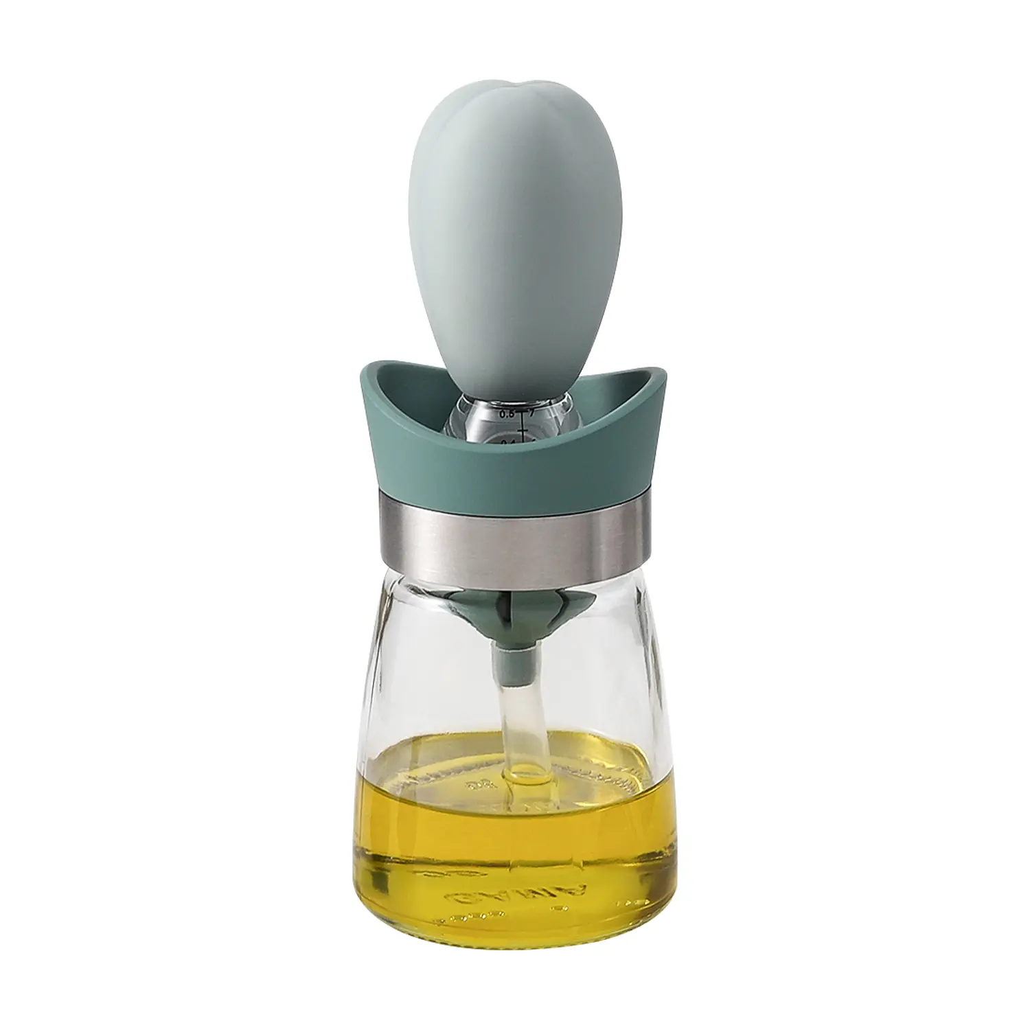 Green silicone oil brush bottle