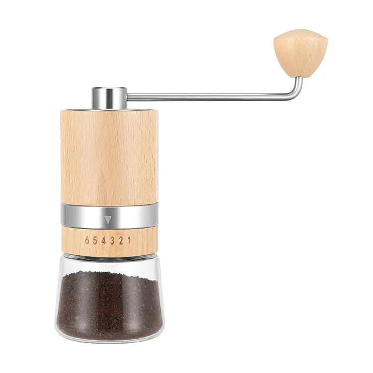 Wholesale Wooden Hand Coffee Grinder with Adjustable Grinding Design