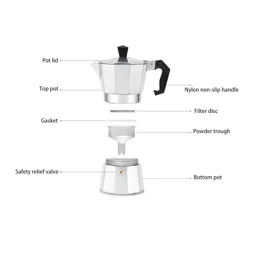 Wholesale Metal Moka Pot 3