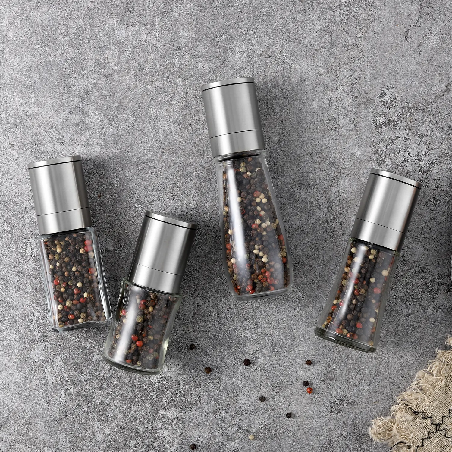 OEM 18/8 Stainless Steel Adjustable Pepper Grinder Exporter, Factories
