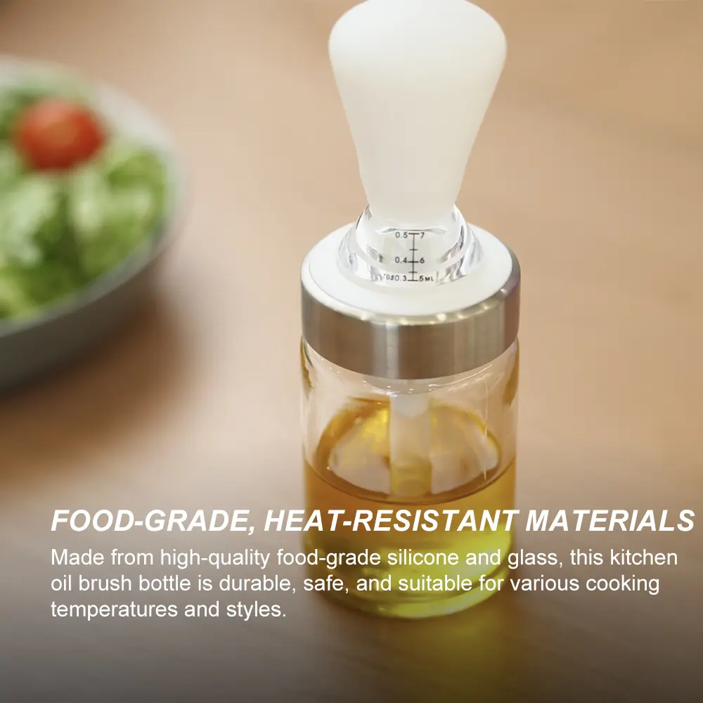 Custom Olive Oil Bottle with Silicone Brush