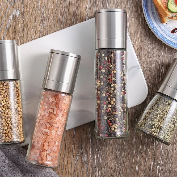 Premium Stainless Steel and Glass Grinder Details