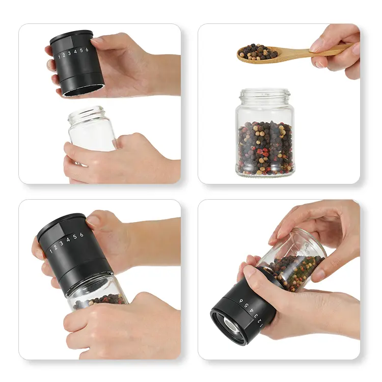 ODM Customized 6-Setting Adjustable Spice Grinder