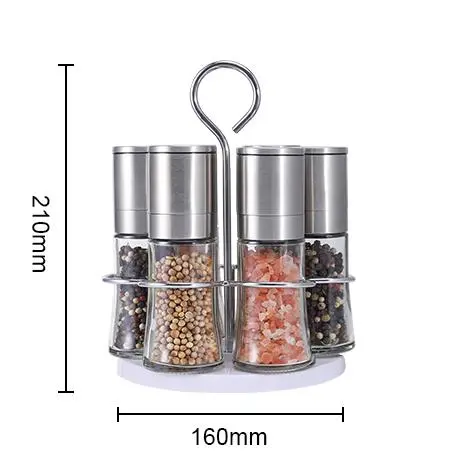 ODM Stainless Steel Pepper Grinder Set with Holder