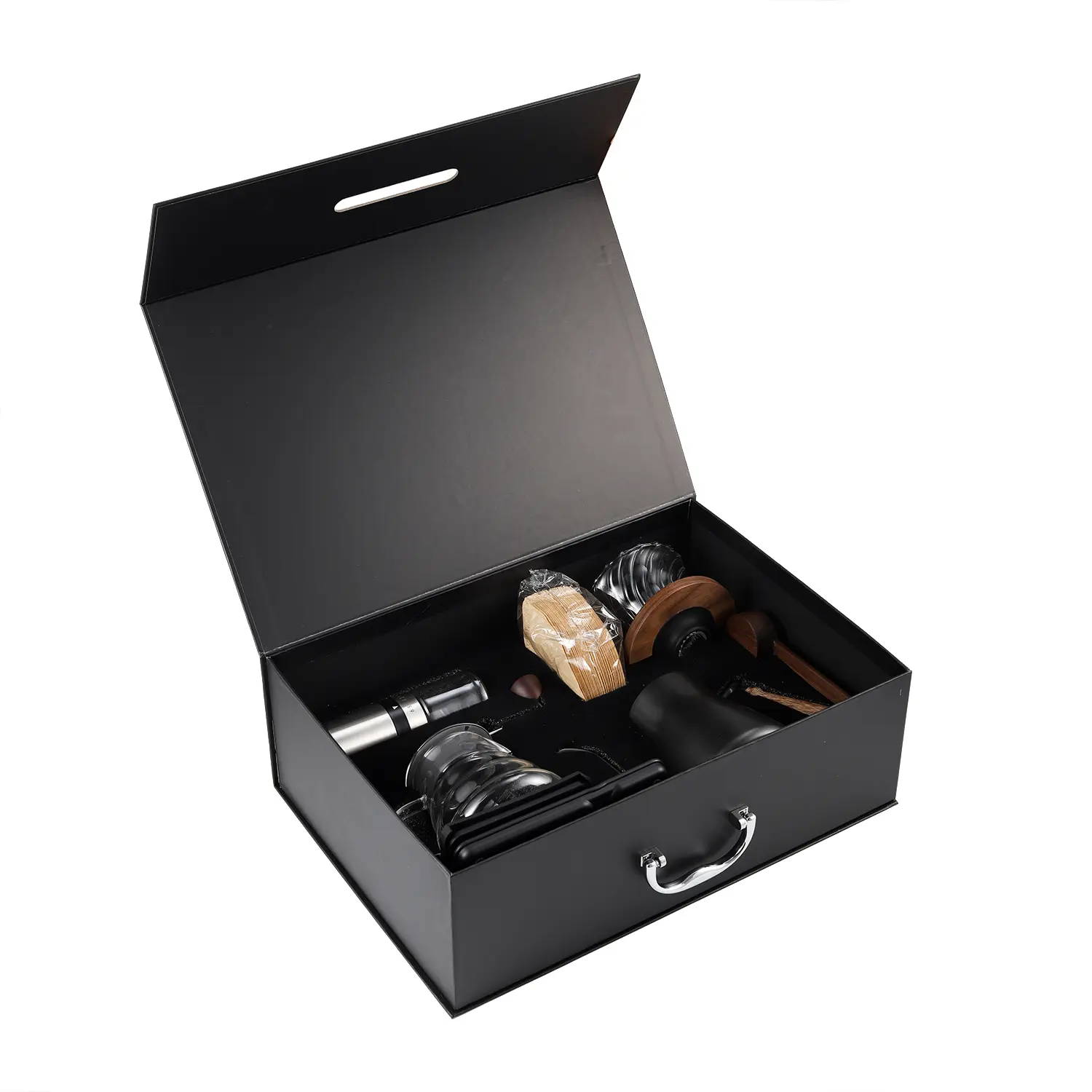 Custom Manual Burr Coffee Grinder Set with Essential Coffee Tools