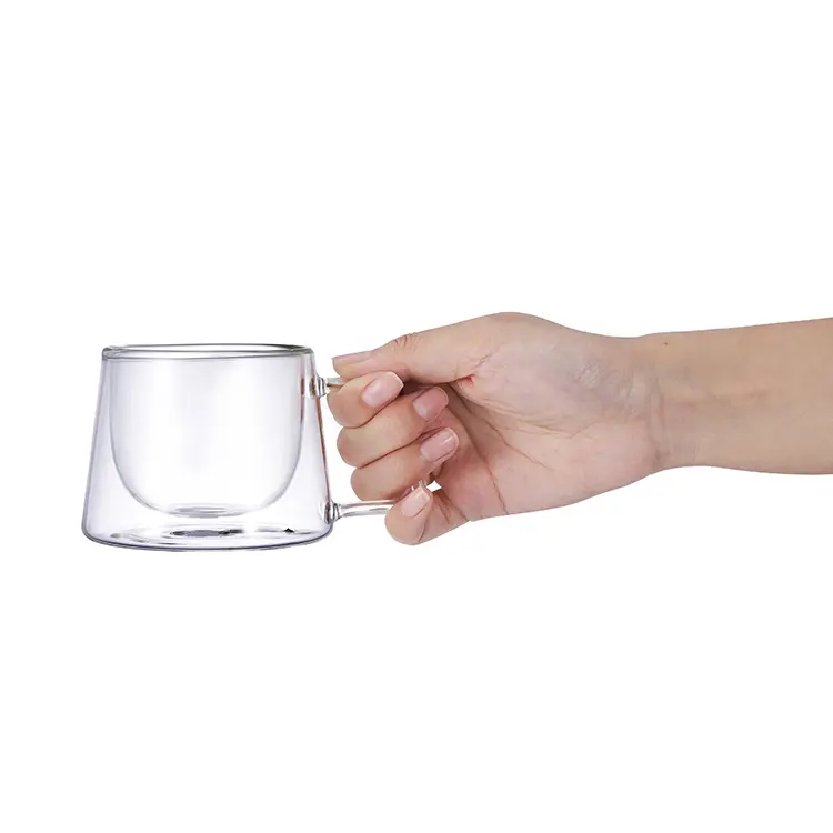 Wholesale Double Borosilicate Glass Coffee Mug