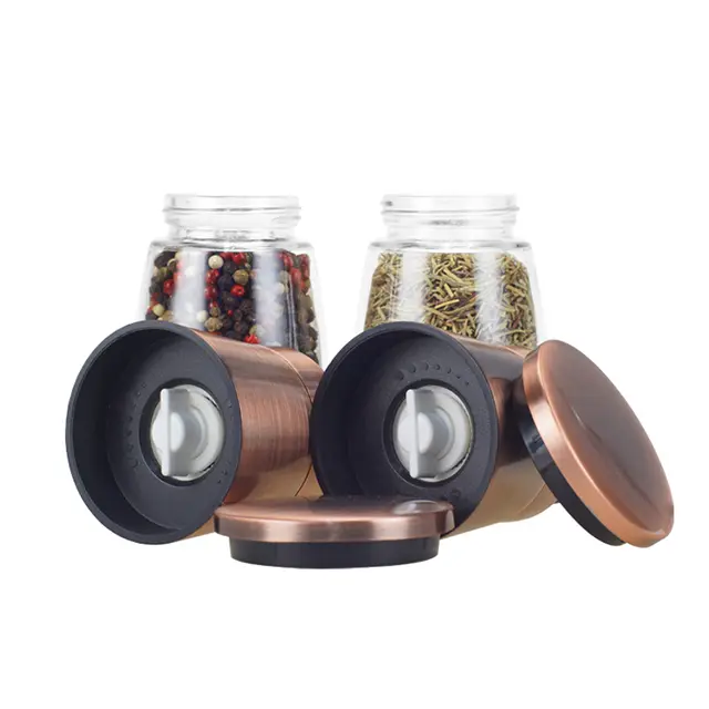 Personalized Pepper Grinder Metal Set with Base 2