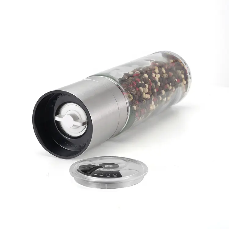 ODM Customized Metal Spice Grinder with Glass Jar