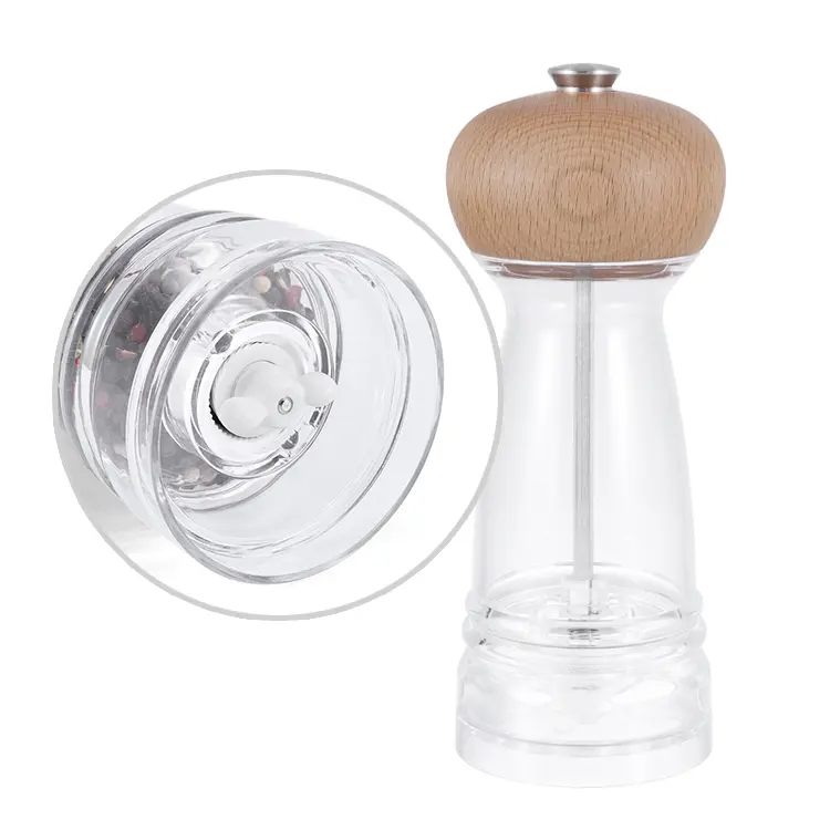 Custom Logo Pepper Mill Wooden 