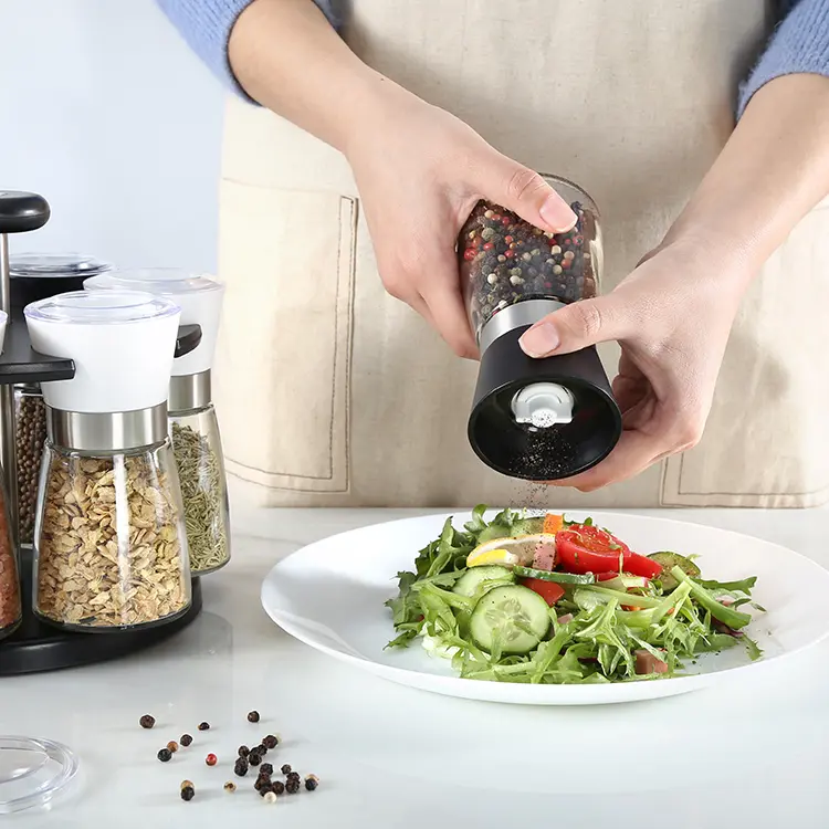 Wholesale Manual Spice Grinder Set with Stand 1