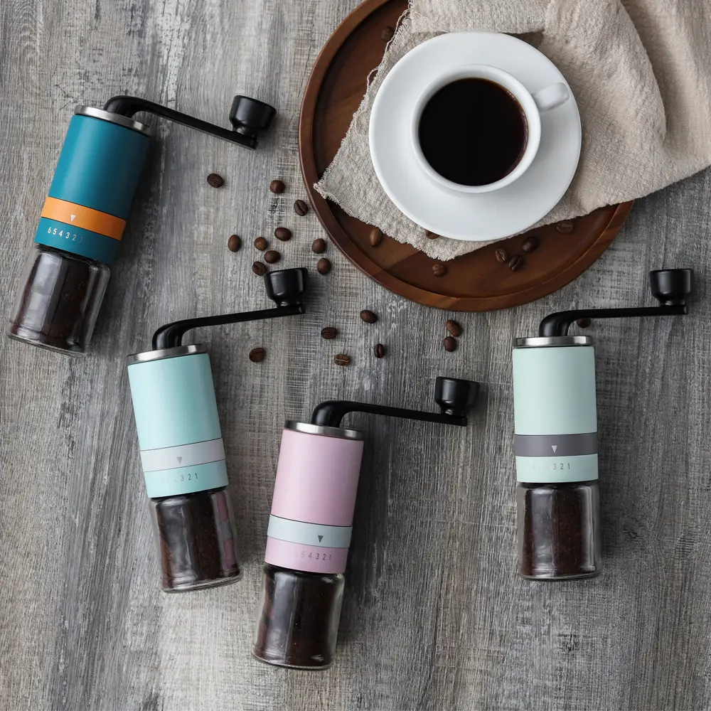 Custom Colorful Hand Burr Coffee Grinder 3