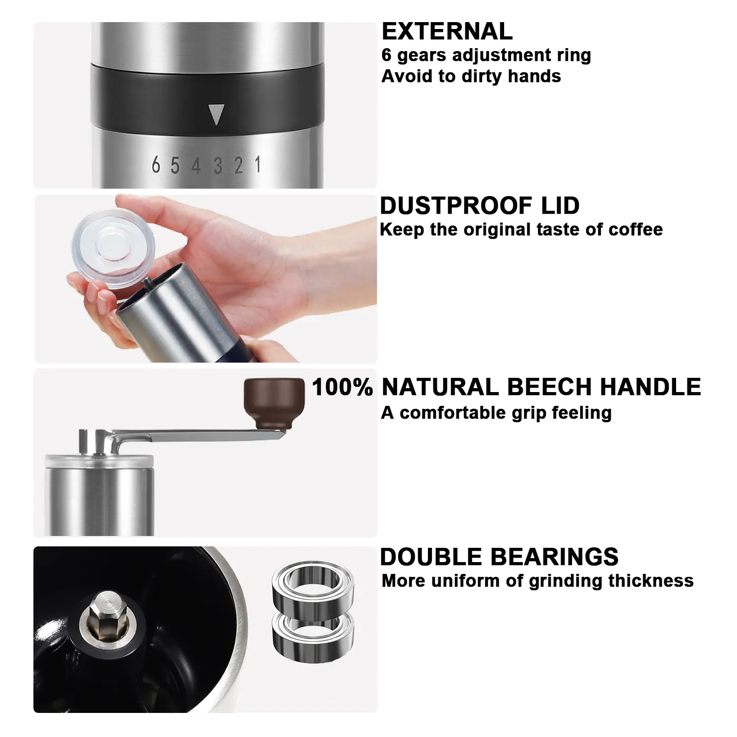 ODM Customized Portable Manual Burr Coffee Grinder