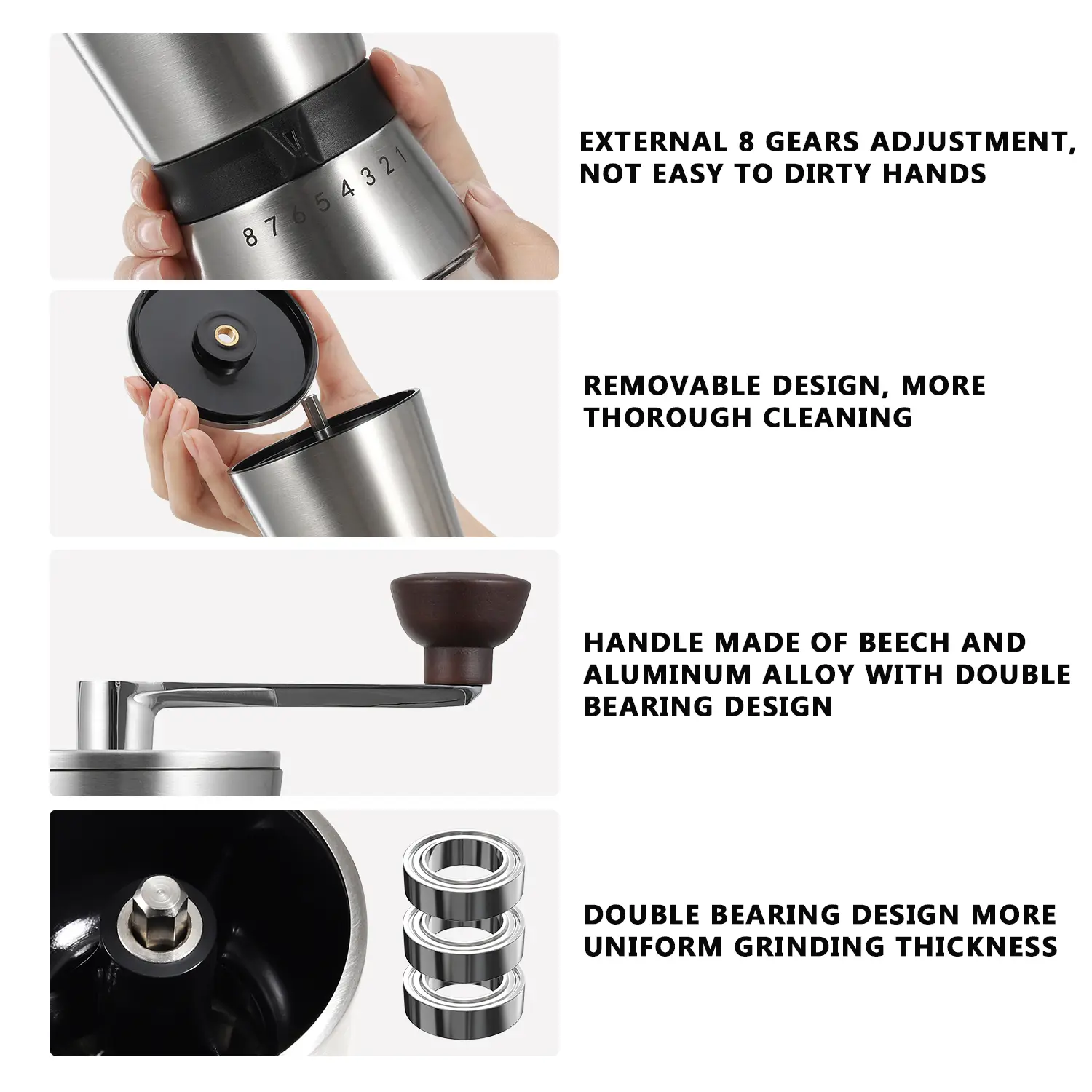 Wholesale Stainless Steel Coffee Mill