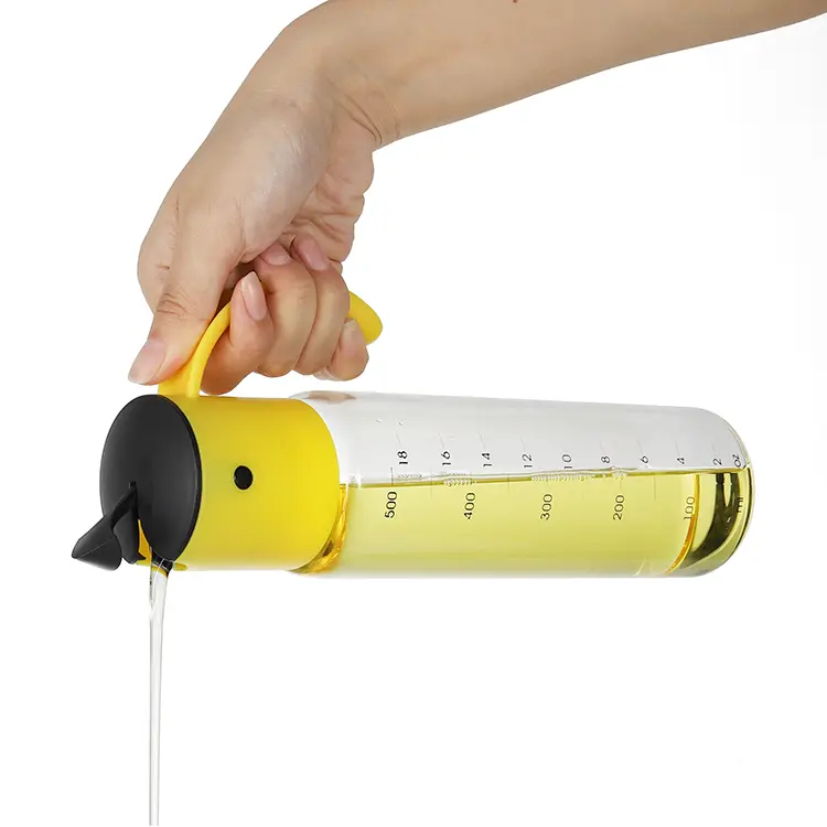 Custom 500ml Gravity Oil & Vinegar Bottle with Drip-Free Spout