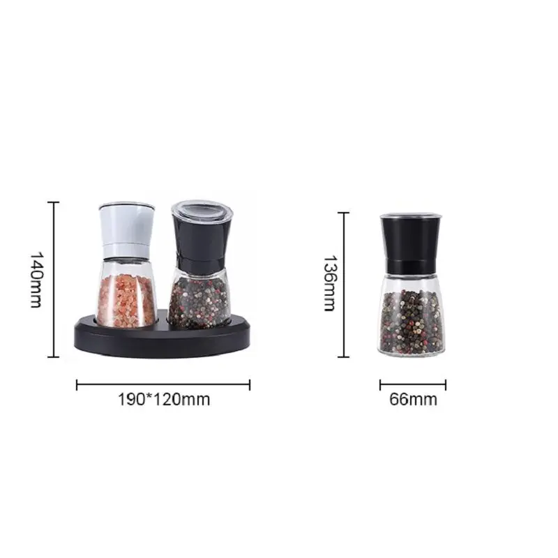 ODM Premium Manual Salt and Pepper Grinder Set