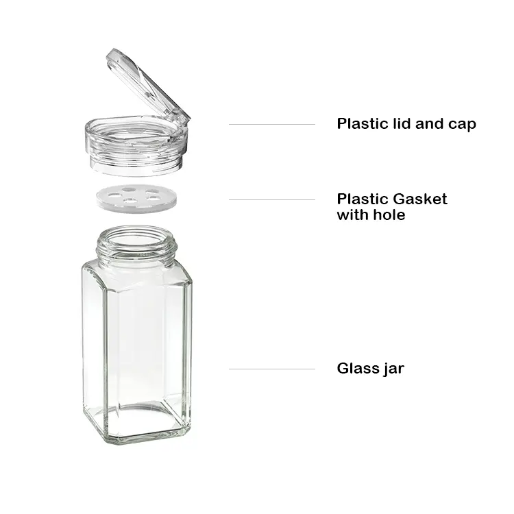 ODM Customized Salt & Pepper Shaker with Glass Bottle